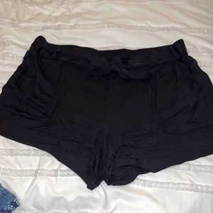 A.N.A Black Tie Front Shorts -XL